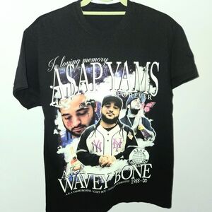 A$AP Yams Tribute Tee Wavey Bone Rap Hip Hop Memorial Shirt Men’s Medium *Rare*